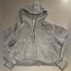 Lululemon Gray Scuba Hoodie XS S Pullover Quarter Zip
